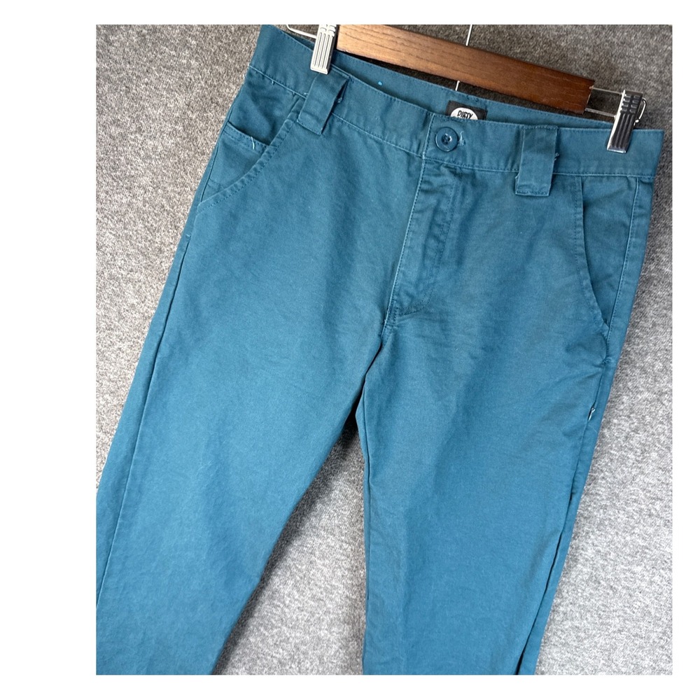 Dirty Robbers Denim Co. Teal Chino Jogger Pants Casual Workwear Utility Women 30